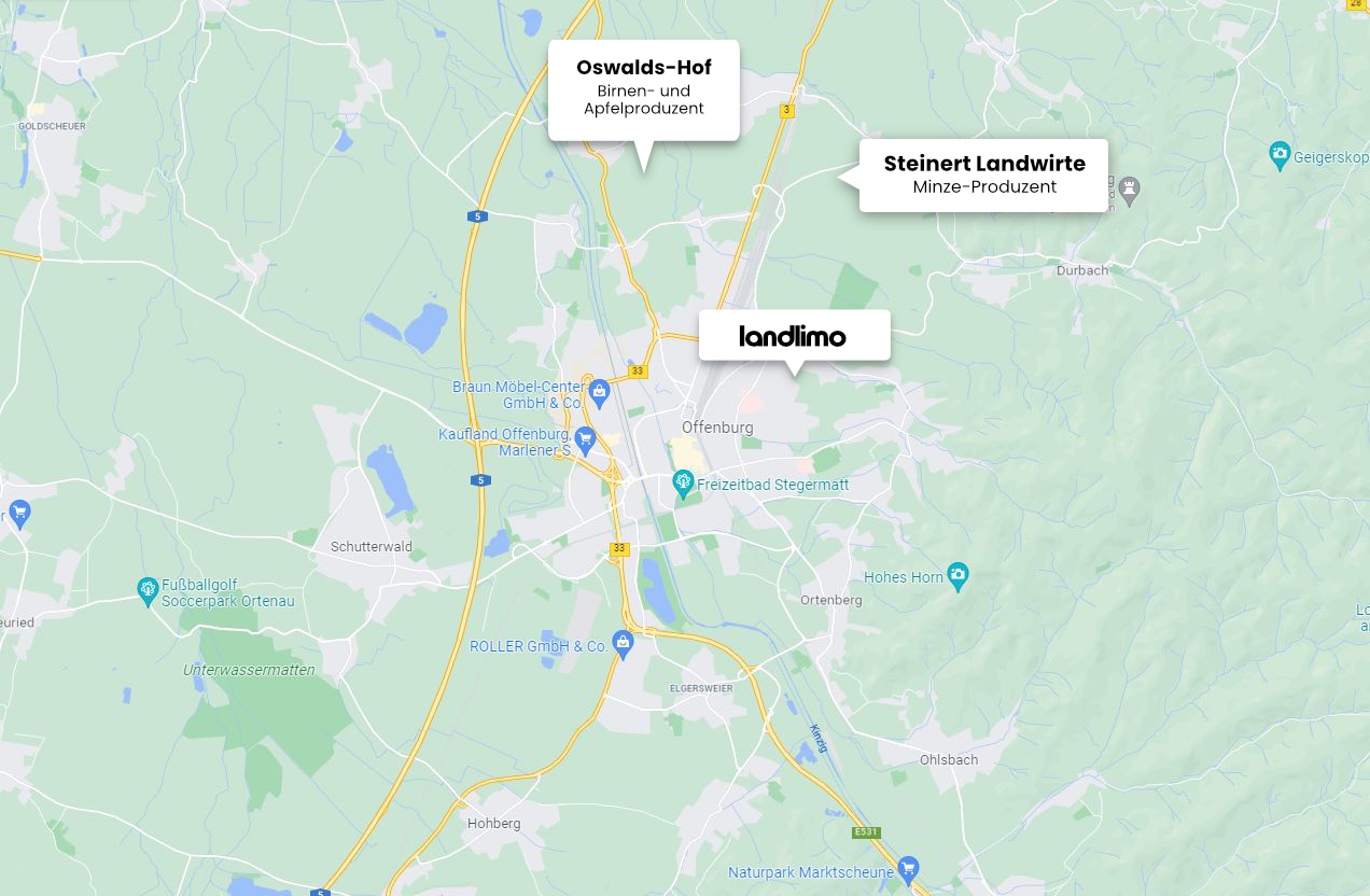 Regionale Bezugsquellen LandLimo Erdbeer-Rhabarber